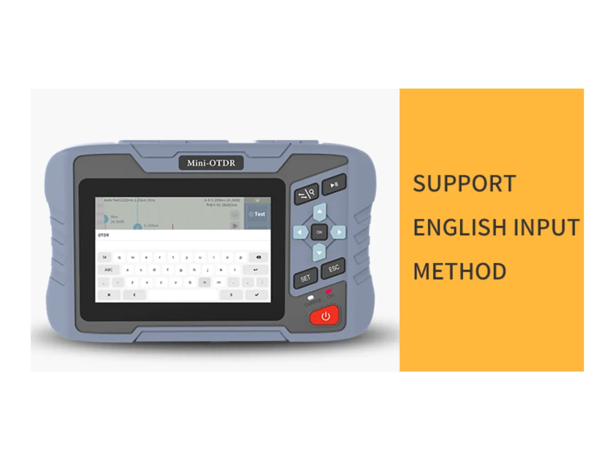 NK4350 mini OTDR English input interface for field technicians