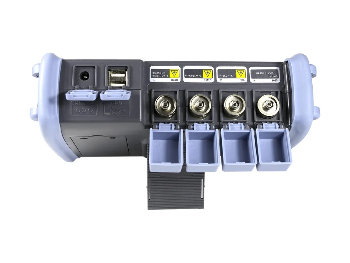 NK6800 MAX OTDR optical ports for multi-wavelength fiber testing