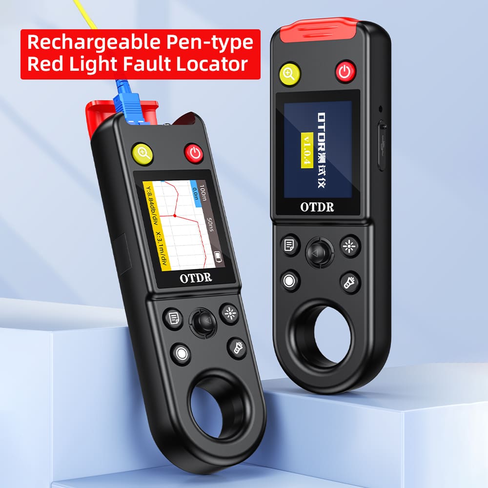 20km Rechargeable Pen-Style OTDR Fiber Fault Locator with VFL and IVFL