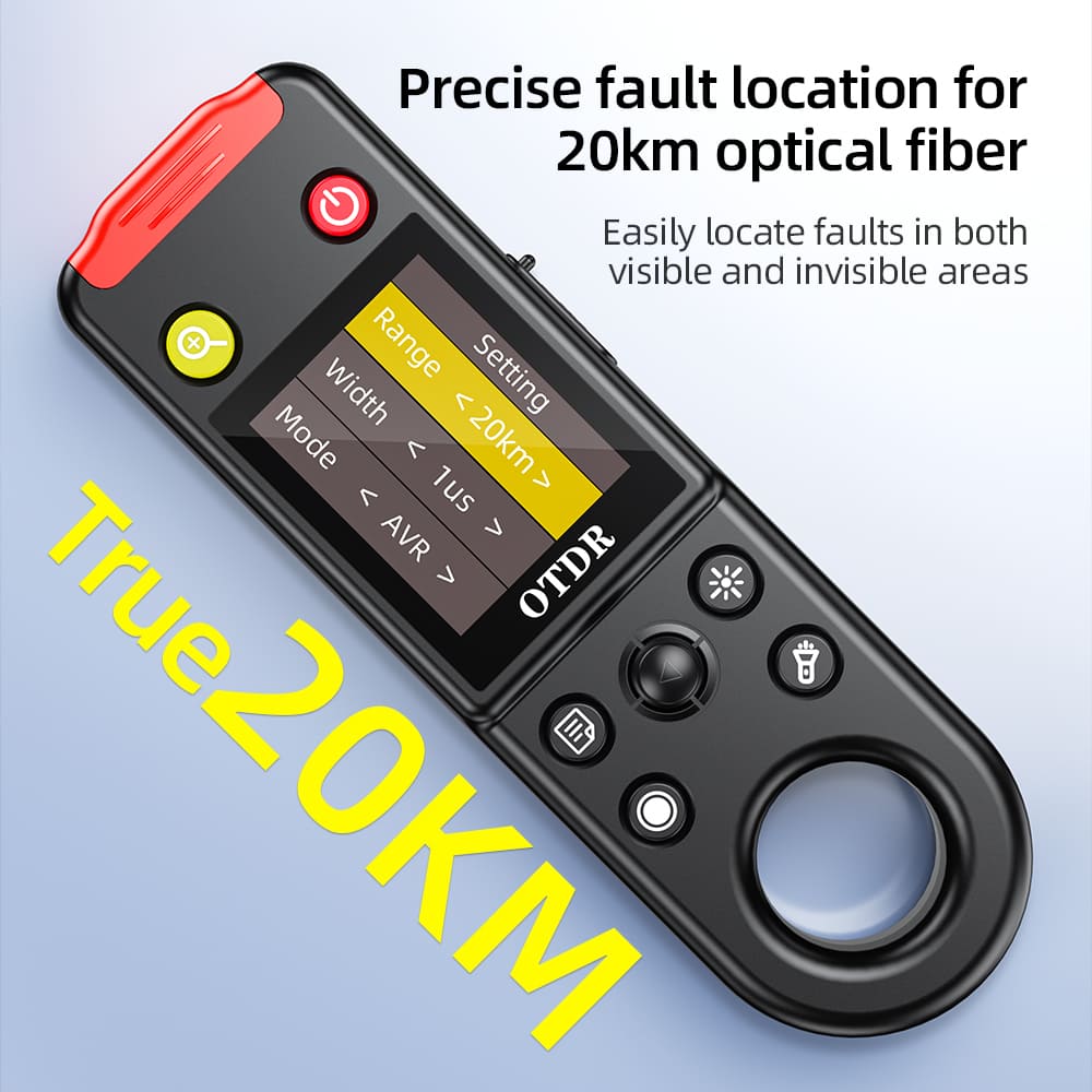 20km Rechargeable Pen-Style OTDR Fiber Fault Locator with VFL and IVFL