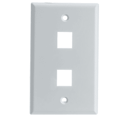 ABS 2 Port Keystone Wall Plate for Structured Cabling