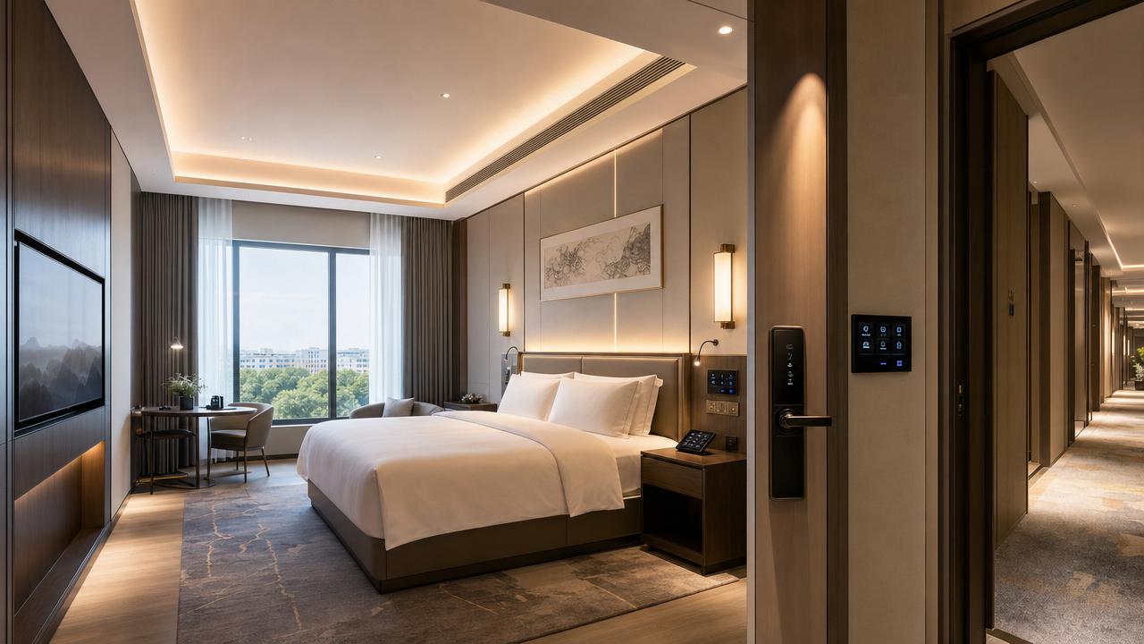 What does a smart hotel application actually control?