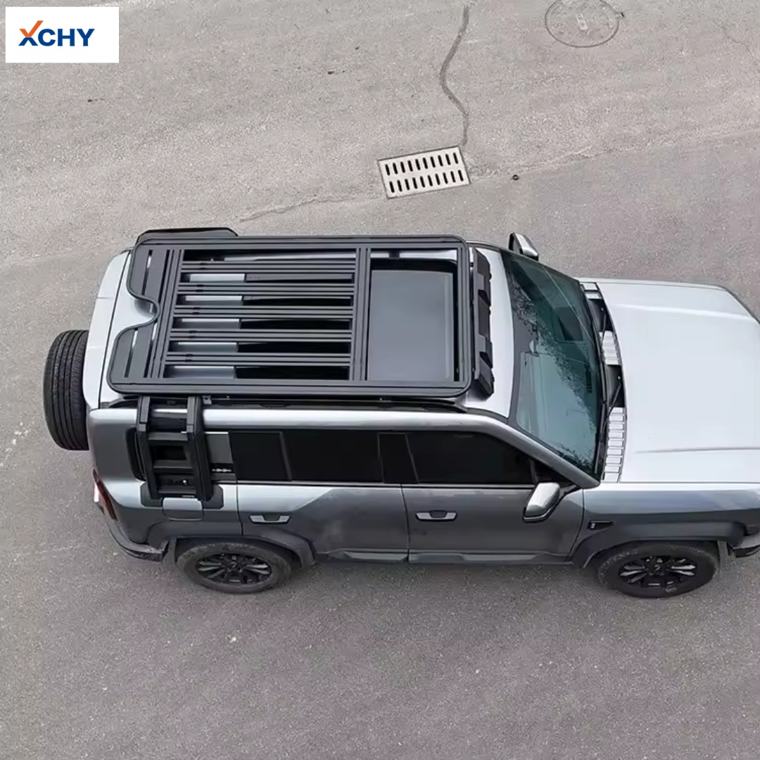 High-quality aluminum alloy off-road kit for Leopaed SUVs, including roof platform, side ladders, and side storage pockets.
