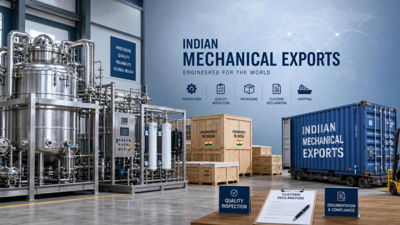 What affects machinery export lead times from India