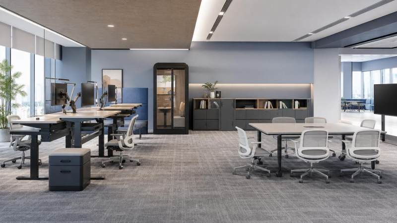 Modern office furniture that helps coworking teams flow