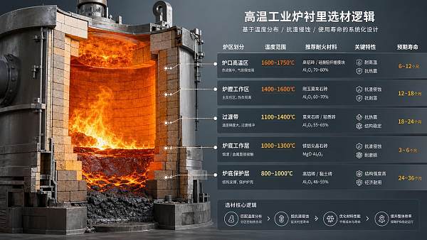How to Choose Refractory Bricks for Furnaces: Temperature Range, Slag Resistance, and Service Life