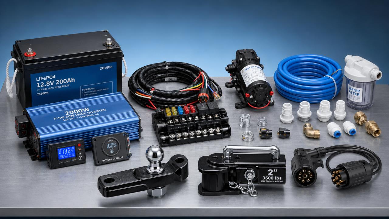 RV Components Checklist: How to Choose Parts for Power, Plumbing, and Towing