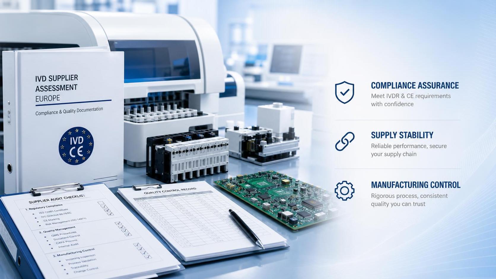 How to Evaluate an IVD Hardware Supplier in Europe for Compliance and Supply Stability