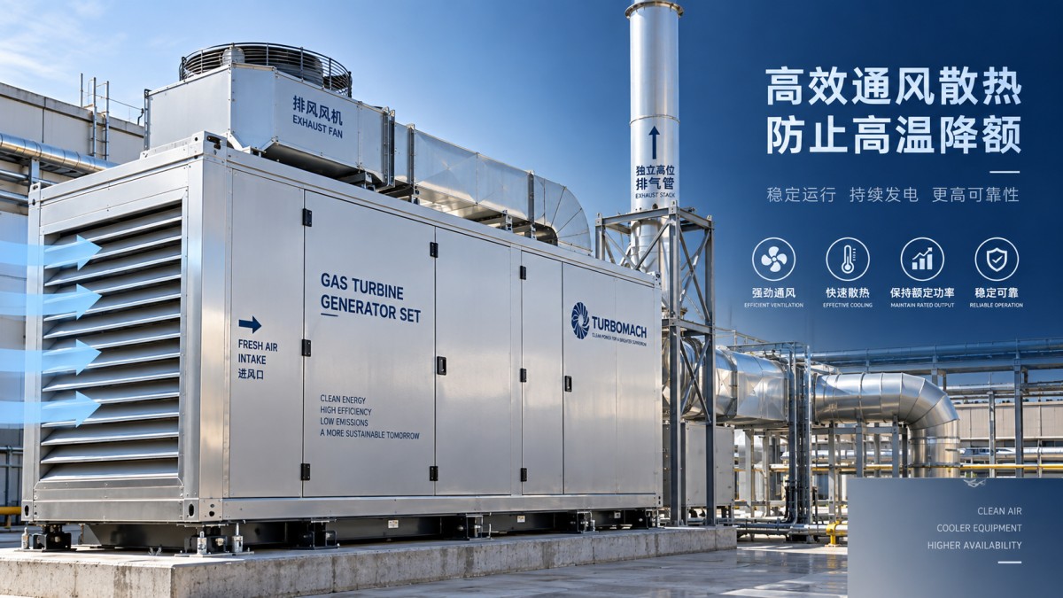 How enclosure ventilation prevents small gas turbine generator derating