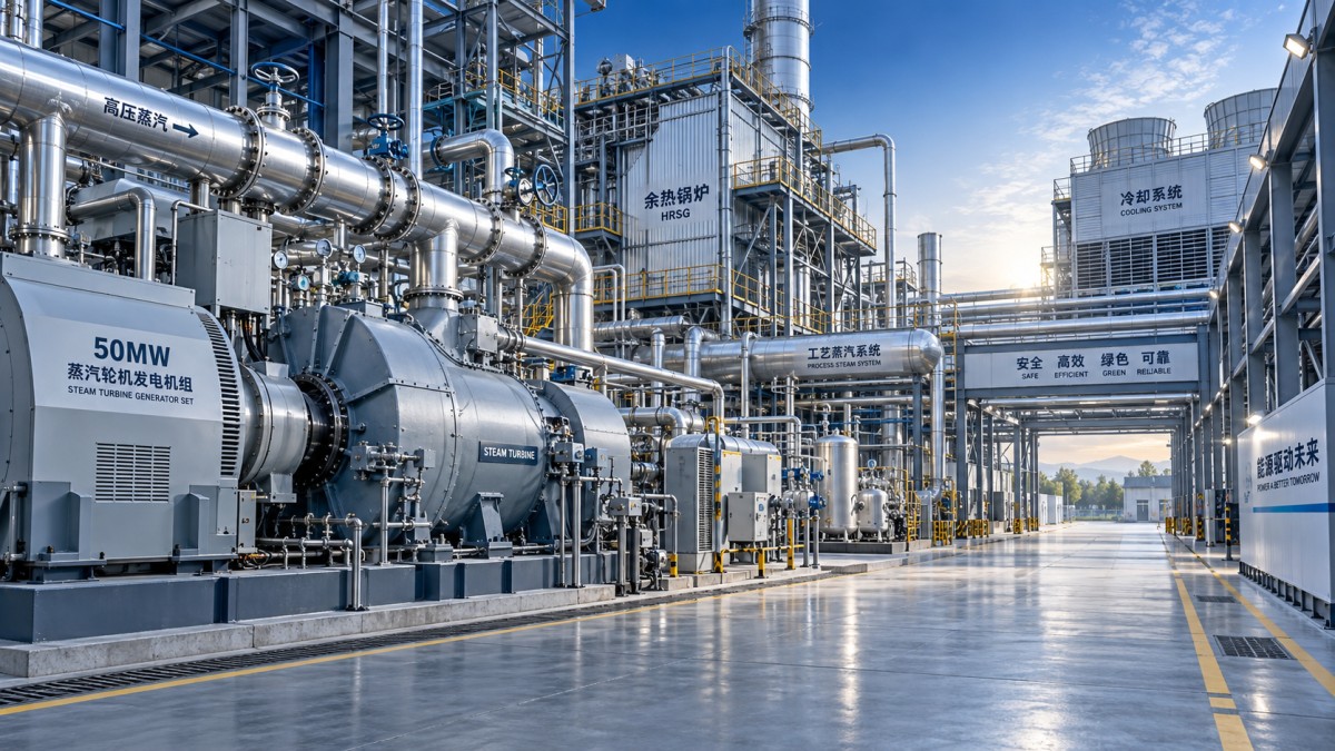 When a 50 MW steam turbine fits an industrial captive power plant 50 MW 증기 터빈이 산업용 자가발전소에 적합한 경우