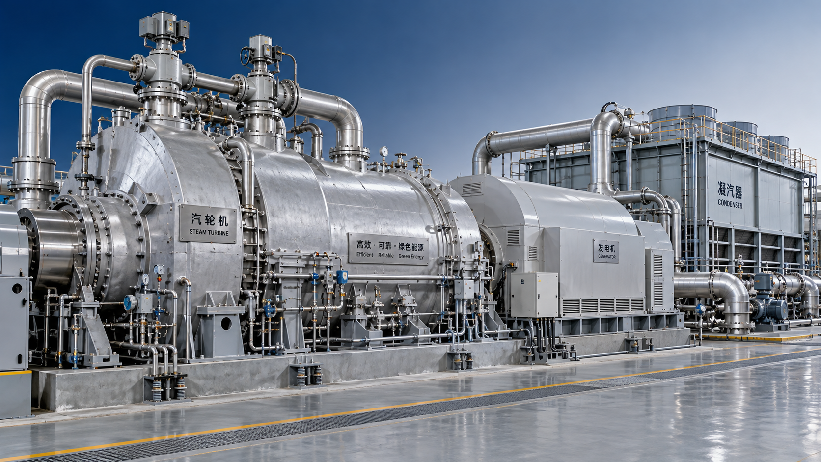 Can a 100 MW steam turbine operate efficiently at half load?