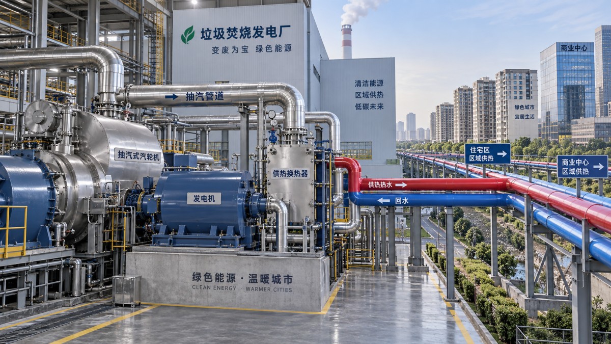 When is an extraction WTE turbine suitable for district heating? When is an extraction WTE turbine suitable for district heating?
