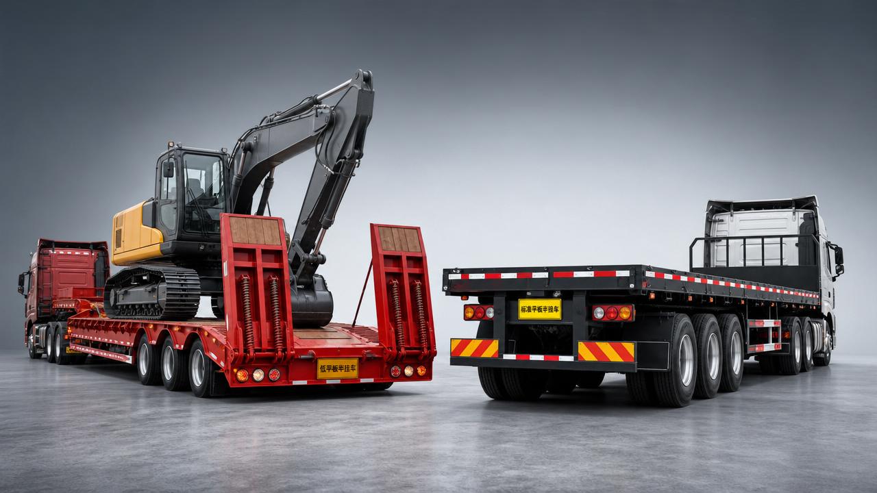 Flatbed Semi-Trailer vs Low Plate: Which One Fits Heavy Equipment Transport