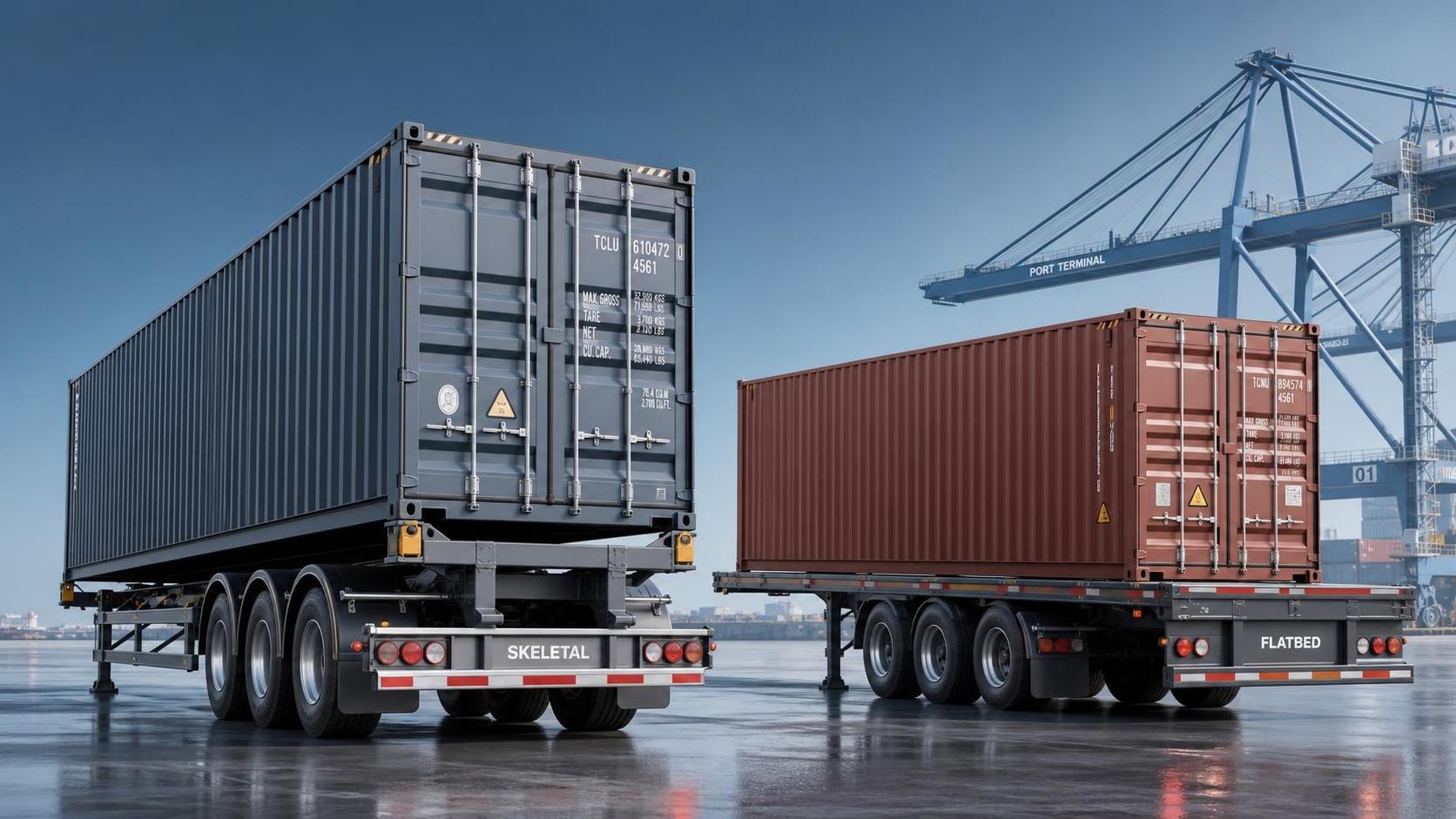 Skeleton (Container) Semi-Trailer vs Flatbed: Which Lowers Port Haul Costs?
