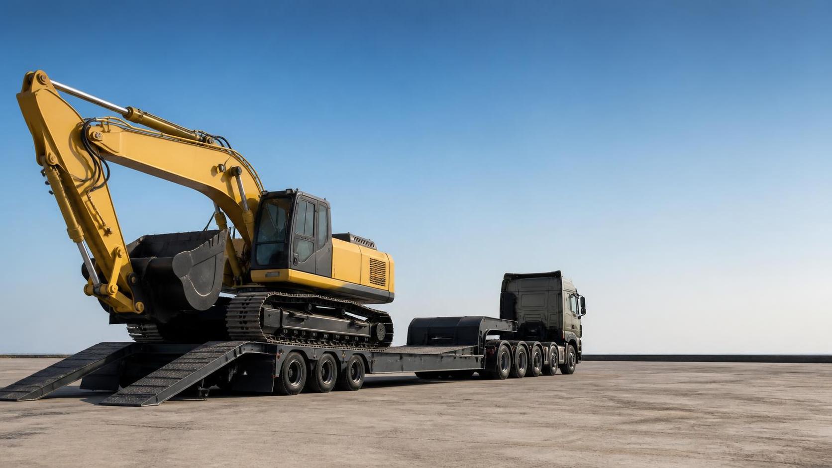 How low plate trailer deck height affects oversized equipment loading How low plate trailer deck height affects oversized equipment loading