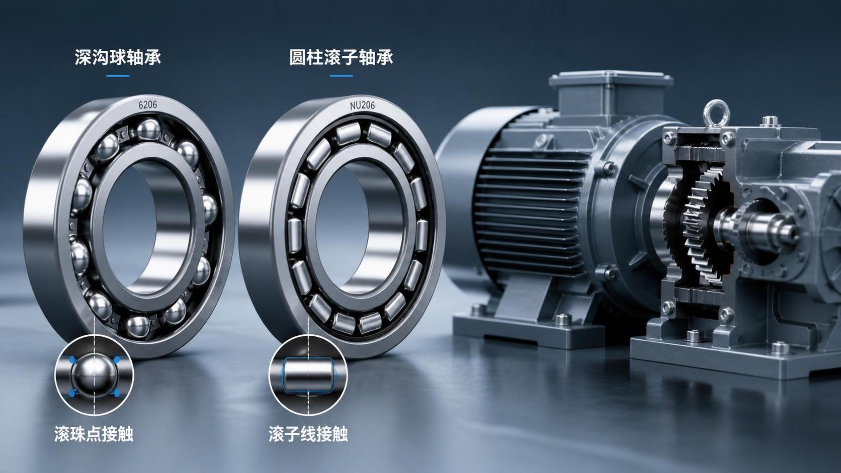 Deep Groove Ball Bearing vs Cylindrical Roller Bearing