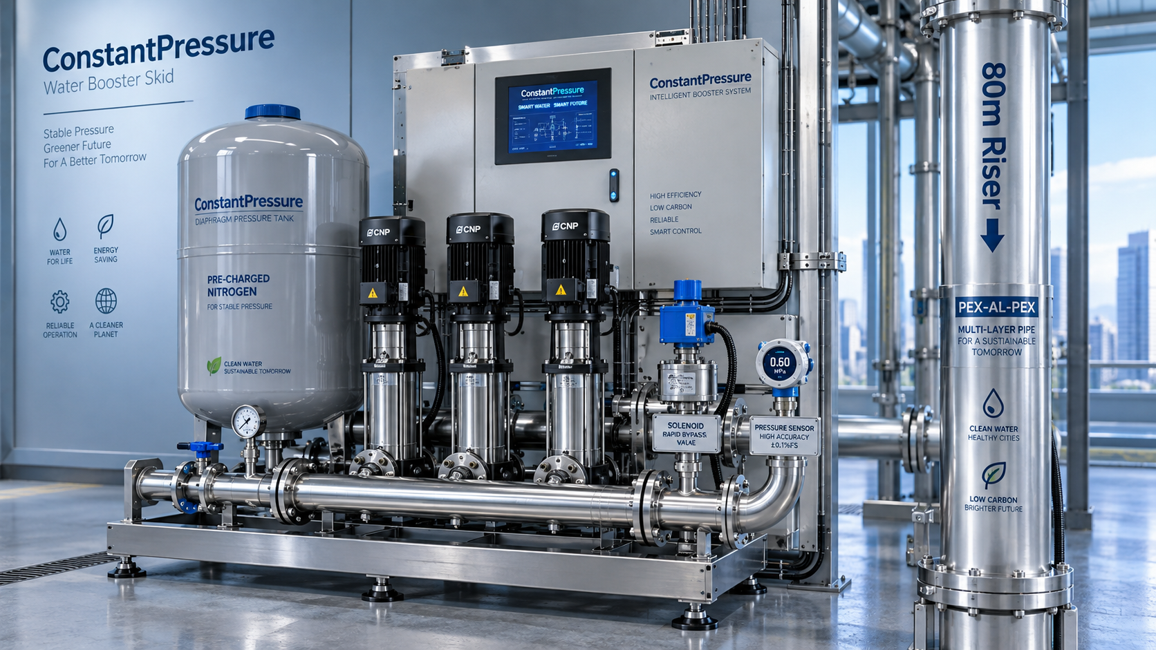 How ConstantPressure Water Supply Skid-Mounted Equipment responds to sudden valve closure events in high-rise buildings