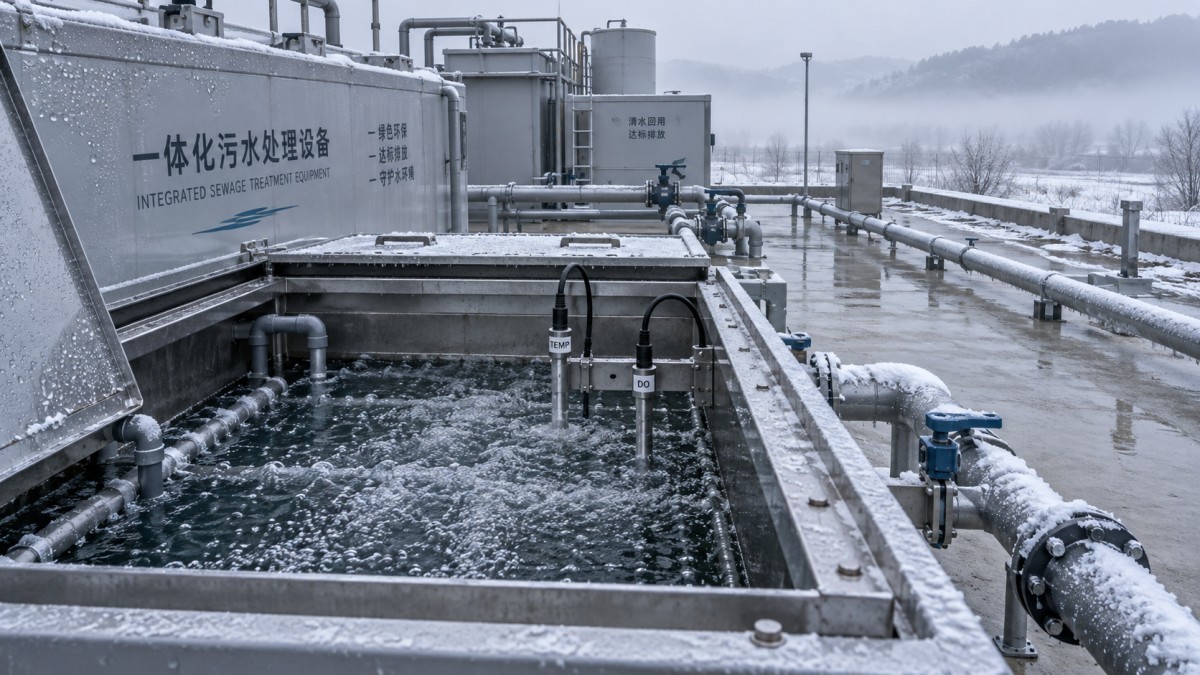 Why a modular sewage treatment plant loses nitrification in winter