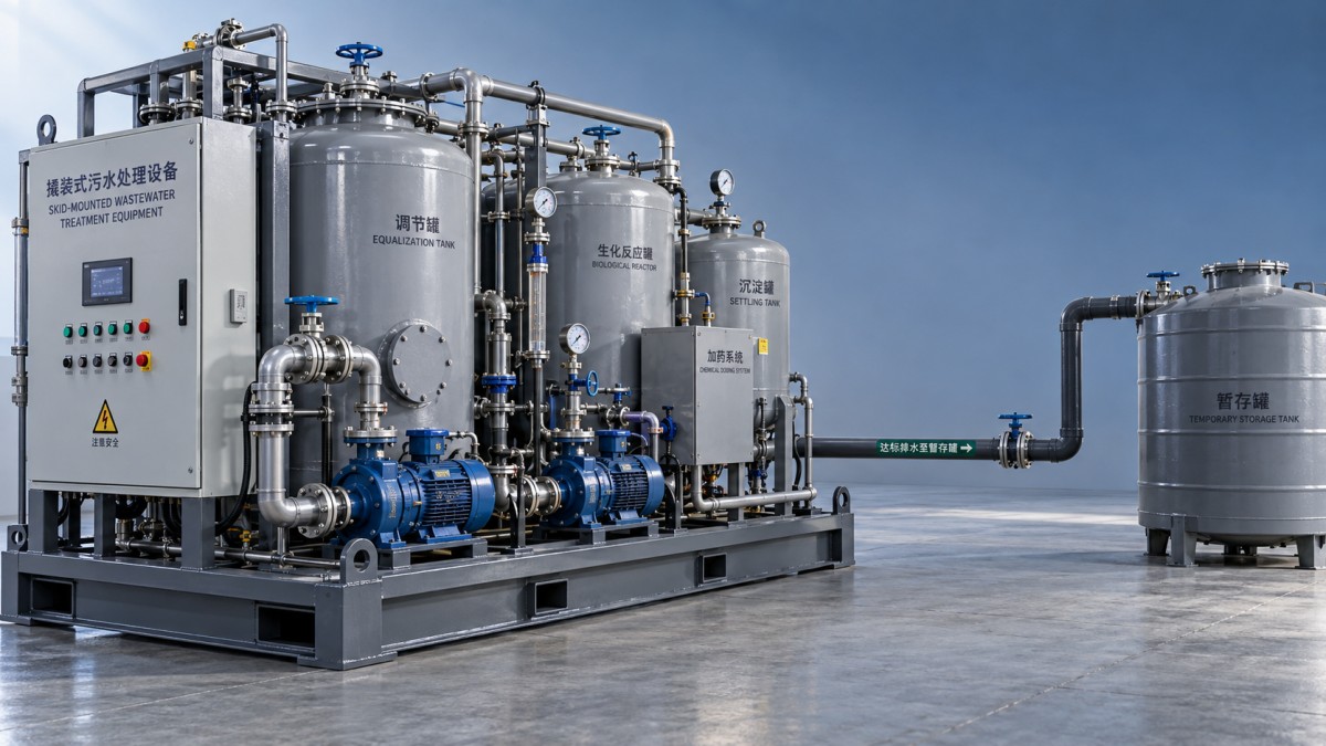 How to restart a skid-mounted sewage treatment plant after storage