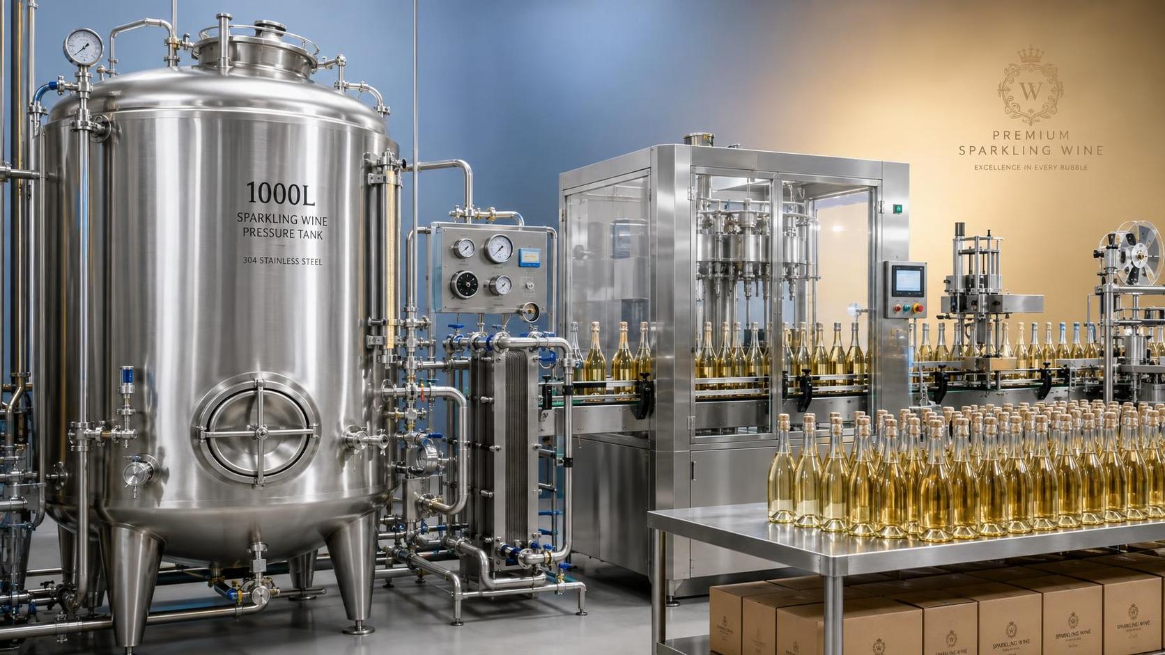 Quando um tanque de pressão de 1000L para vinho espumante é o tamanho adequado?