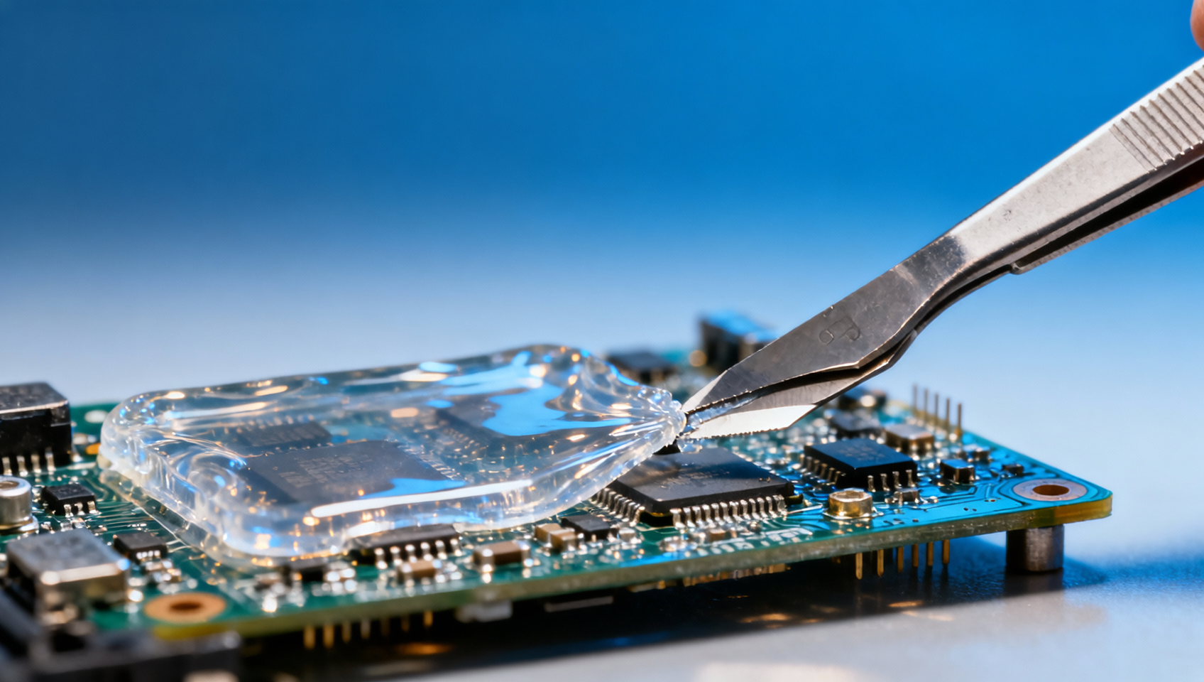 How to remove silicone potting for component replacement