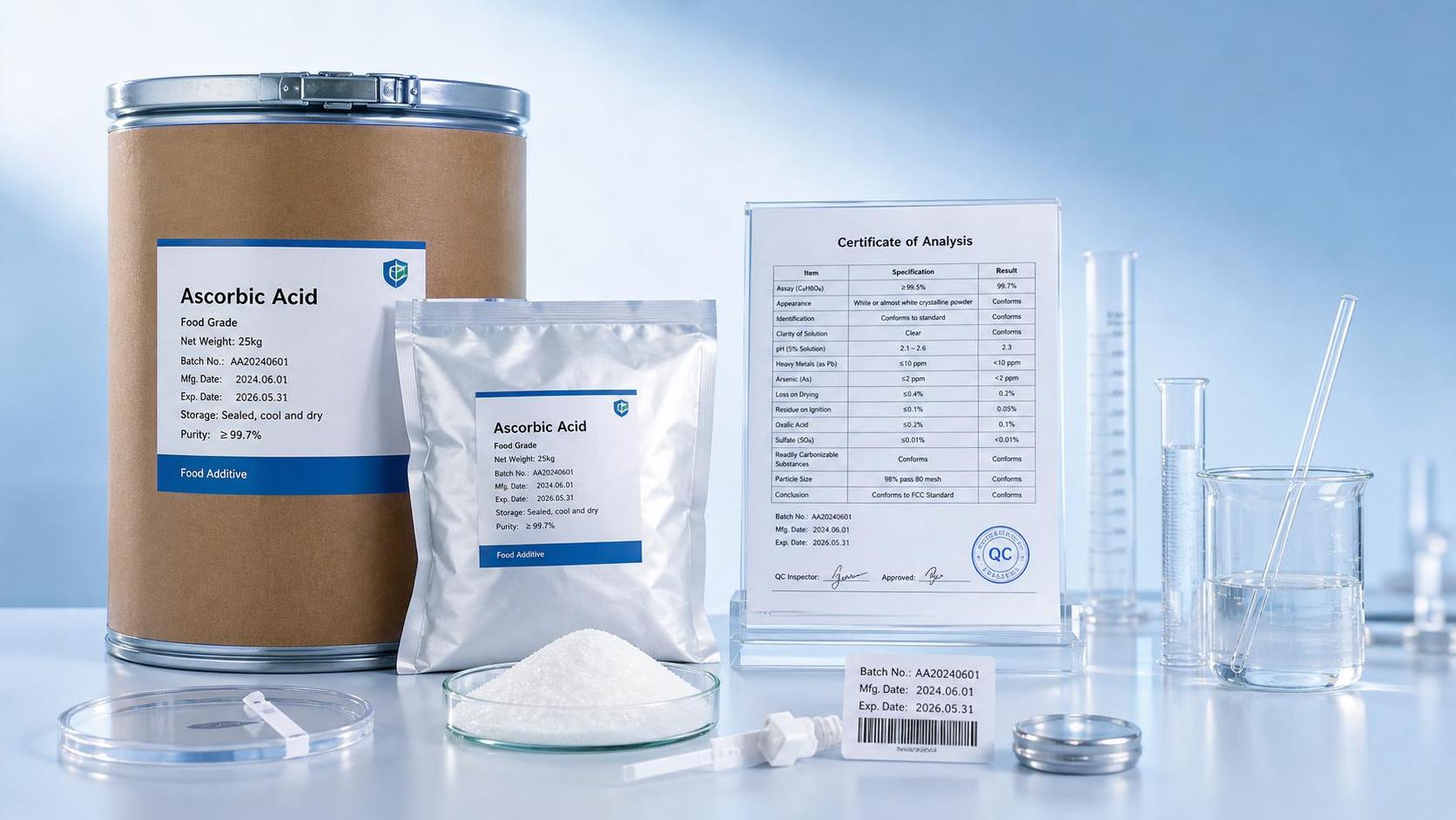 Bulk Ascorbic Acid Sourcing: Price Risks, Shelf Life, and Quality Checks