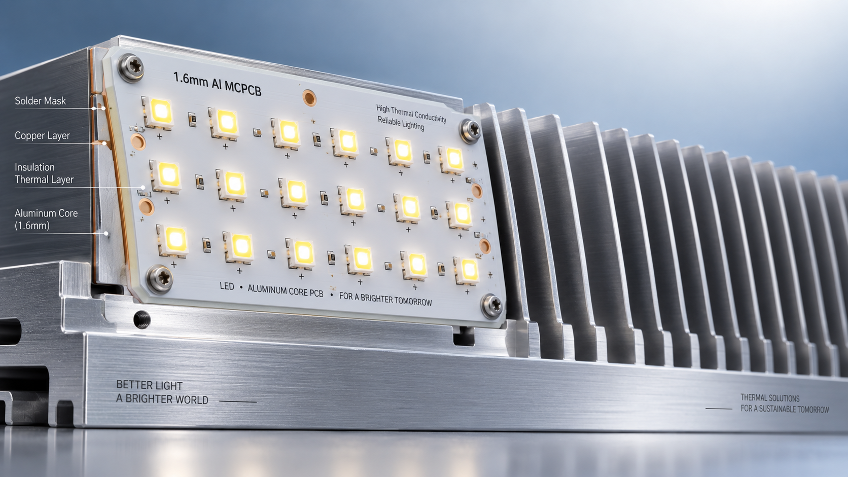 When a 1.6mm LED MCPCB is the right choice for thermal control