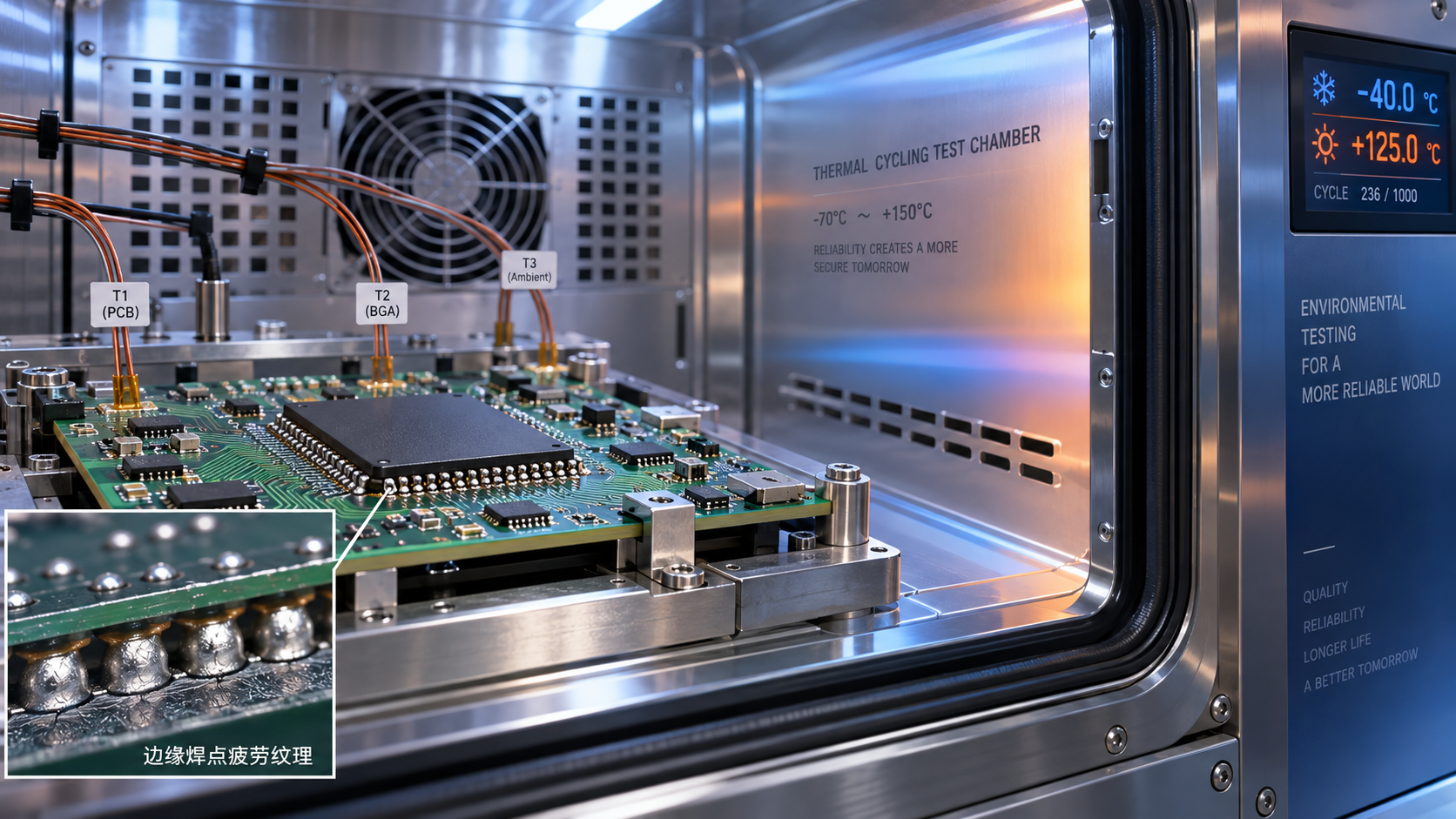 How thermal cycling reliability testing reveals solder joint fatigue