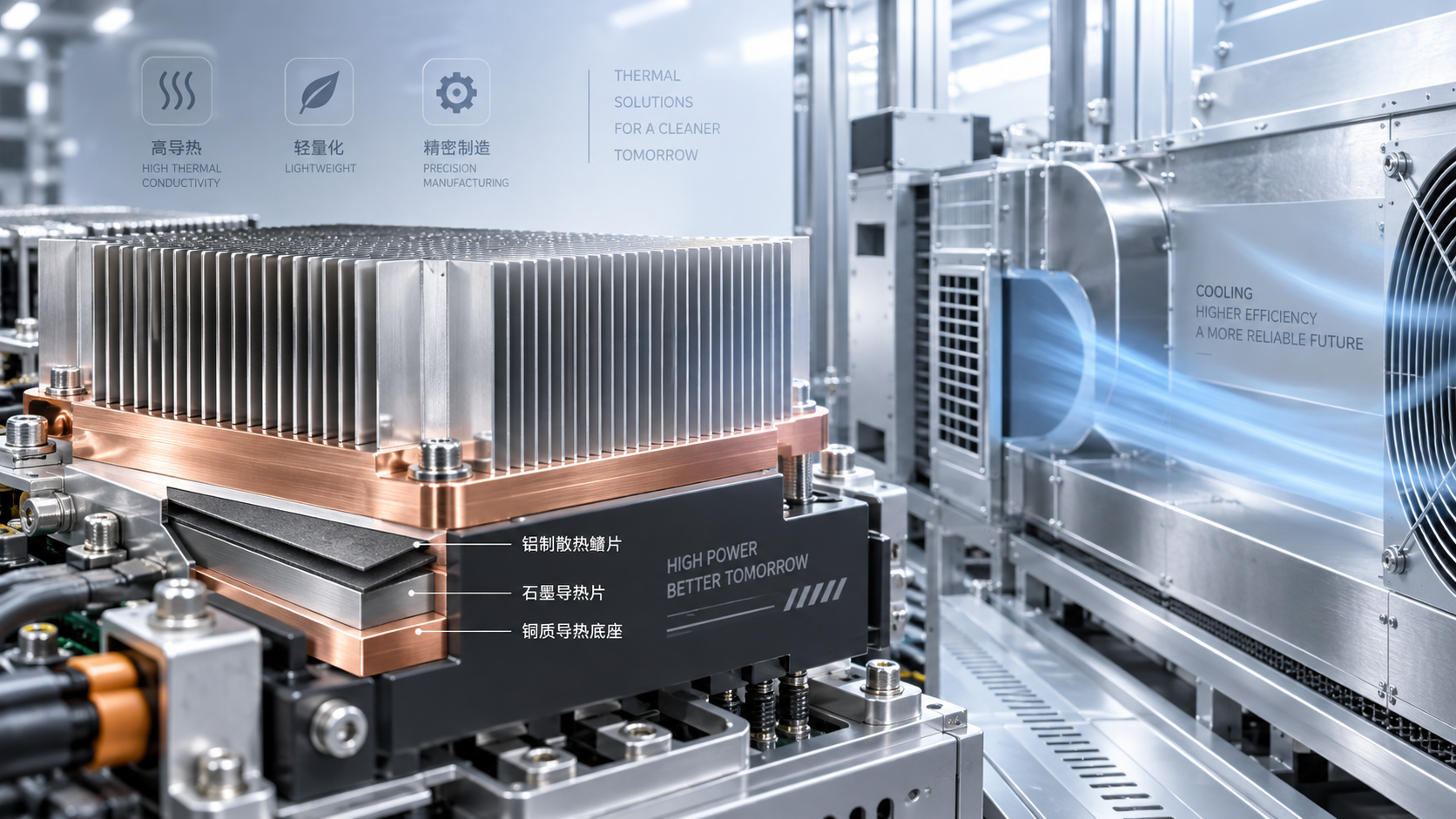 Which heat sink materials suit high-power electronics made in Germany?