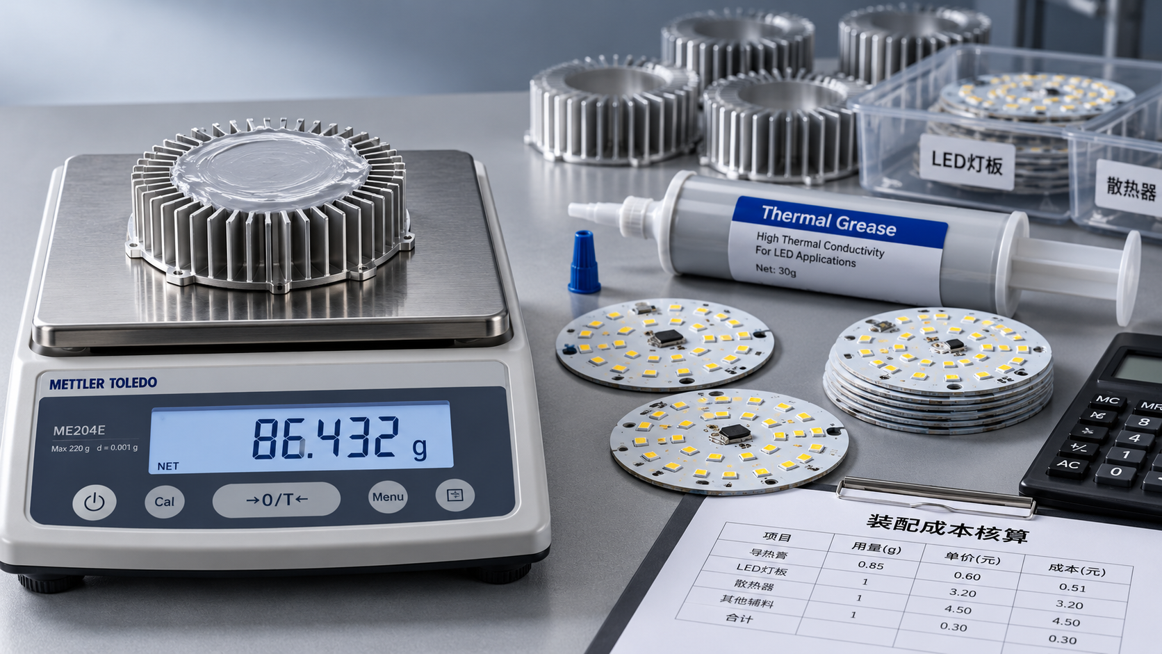 How to calculate LED thermal paste cost per lighting fixture How to calculate LED thermal paste cost per lighting fixture