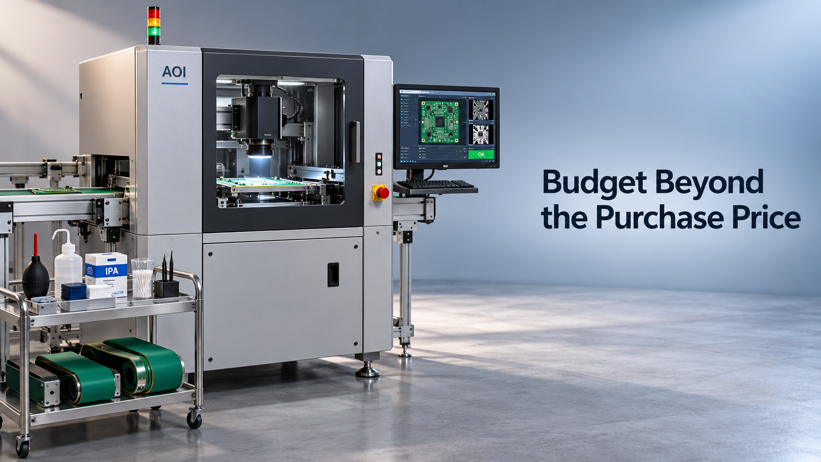 How to budget for AOI testing beyond the equipment purchase price