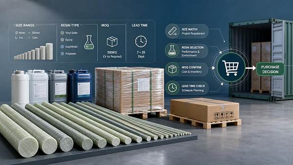 Fiberglass Rebar Wholesale Buying Guide: Sizes, Resin Types, MOQ, and Lead Times