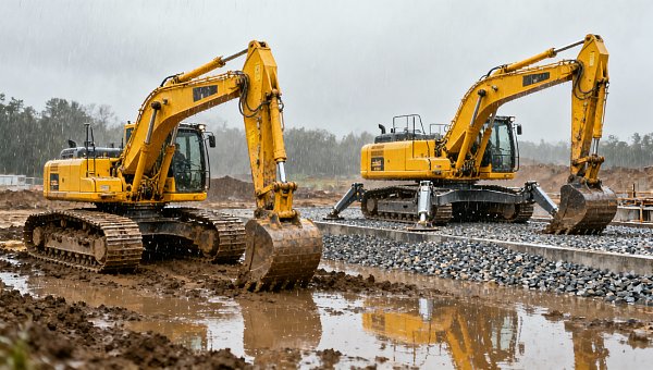 Tracked or Wheeled Excavators: Which Should You Choose for Muddy Sites?