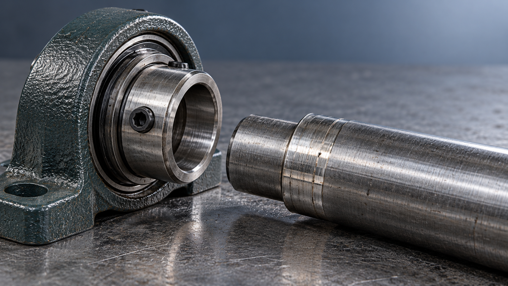 What causes set screws to loosen on insert bearings in service?