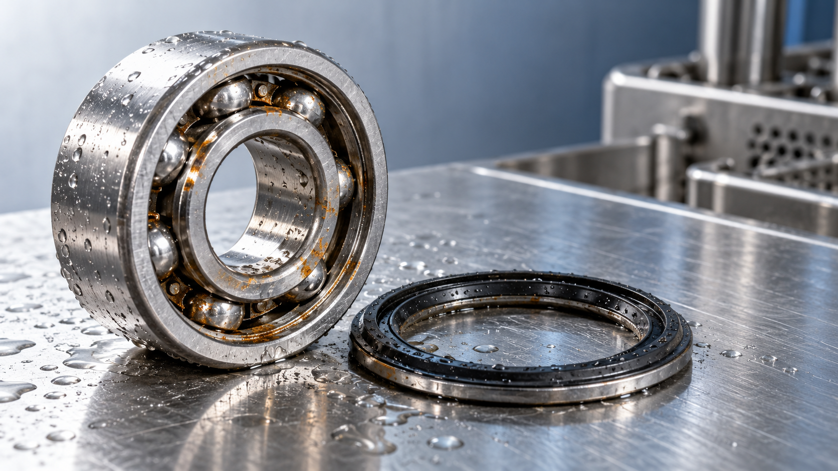 Why do stainless steel bearings still rust in washdown equipment?