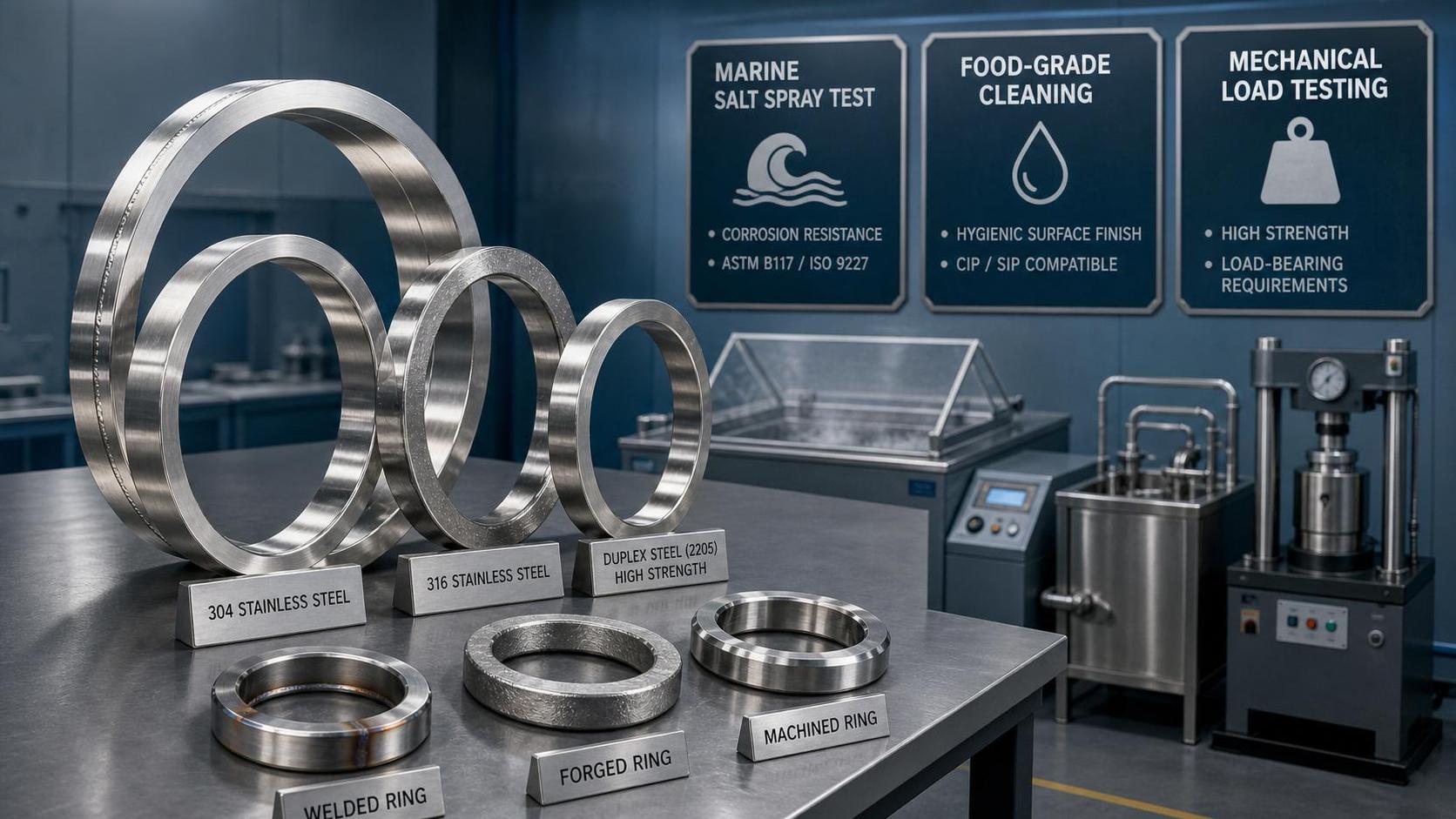 How to Choose Stainless Steel Rings: Grades, Corrosion Resistance, and Load Requirements