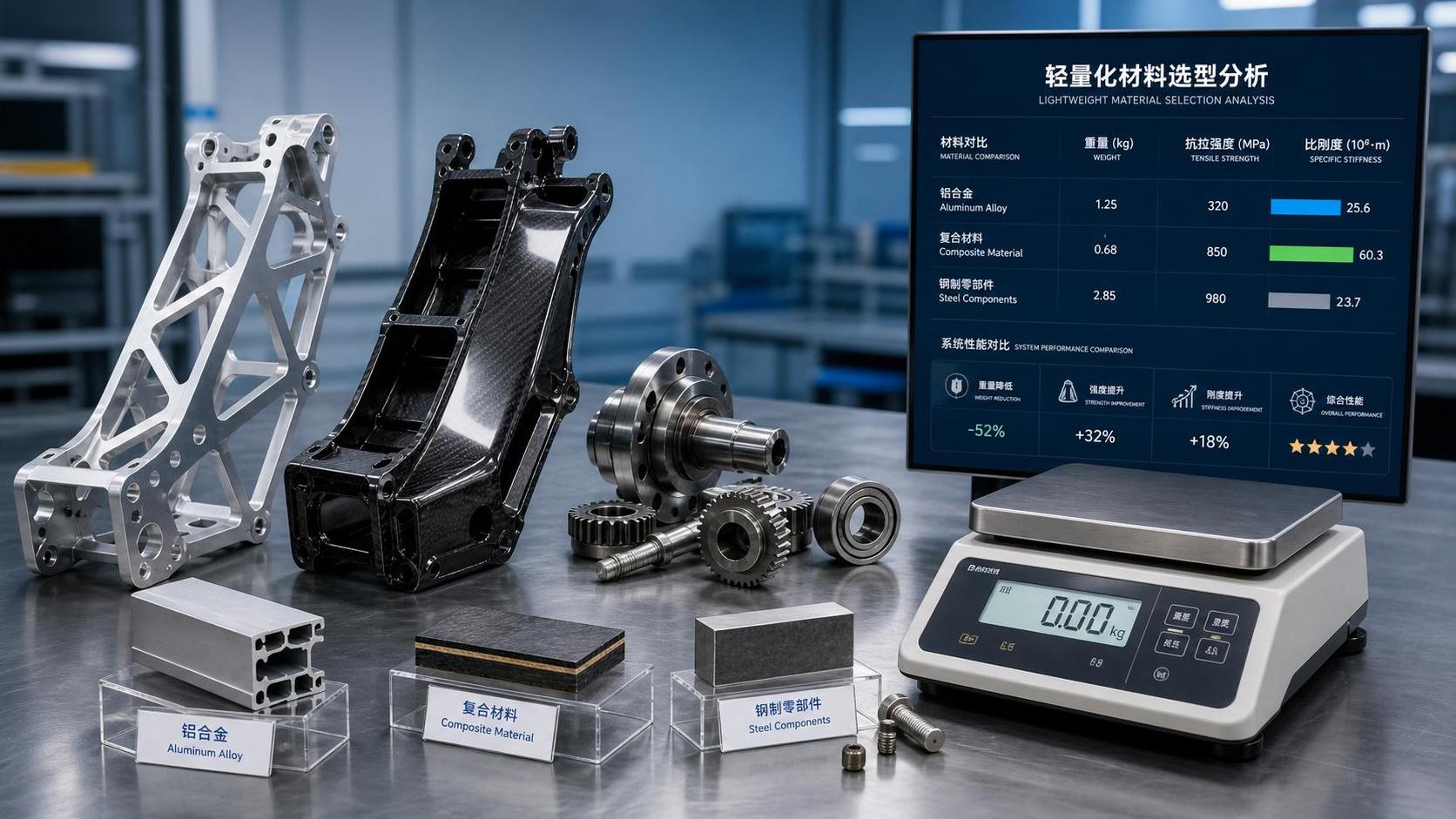 Material Selection Analysis by Weight: When Lighter Parts Improve Total System Performance
