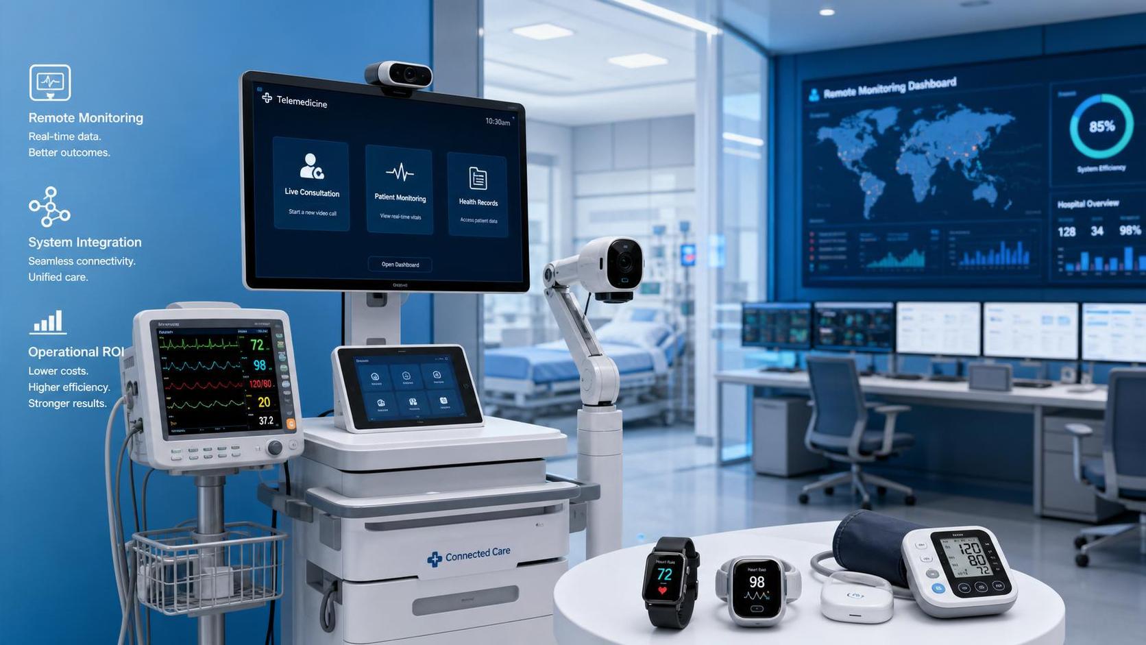 Remote Healthcare Technology for Hospitals: Use Cases, Integration, and ROI Factors