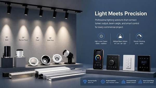 Custom Lighting for Commercial Projects: How to Specify Output, Beam Angle, and Controls