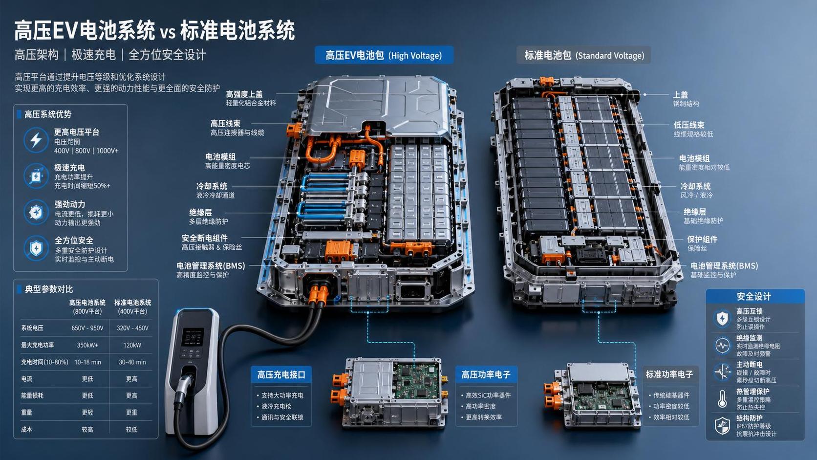 High Voltage EV Batteries vs Standard Packs: Key Design and Safety Differences