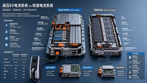 High Voltage EV Batteries vs Standard Packs: Key Design and Safety Differences
