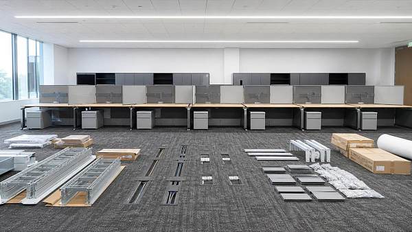What should installation plans cover for modular systems furniture?