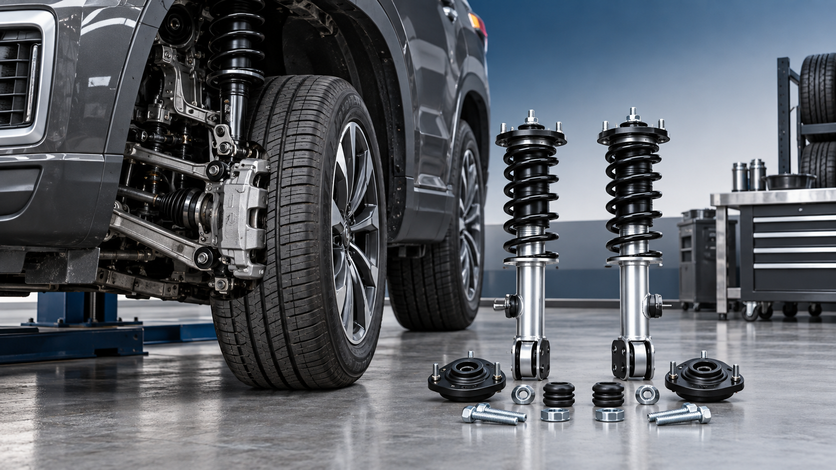 When do aftermarket shock absorbers need replacement?