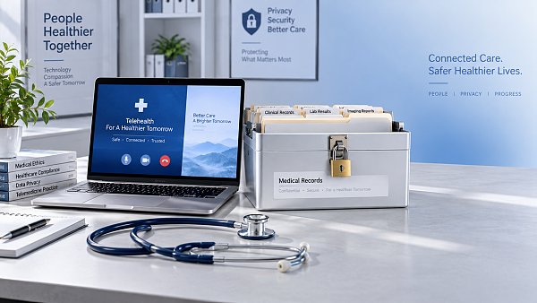Which health compliance standards apply to US telehealth services?