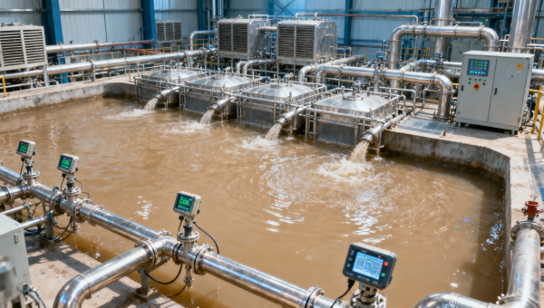 Industrial wastewater plant factory effluent compliance fails when influent COD spikes unpredictably