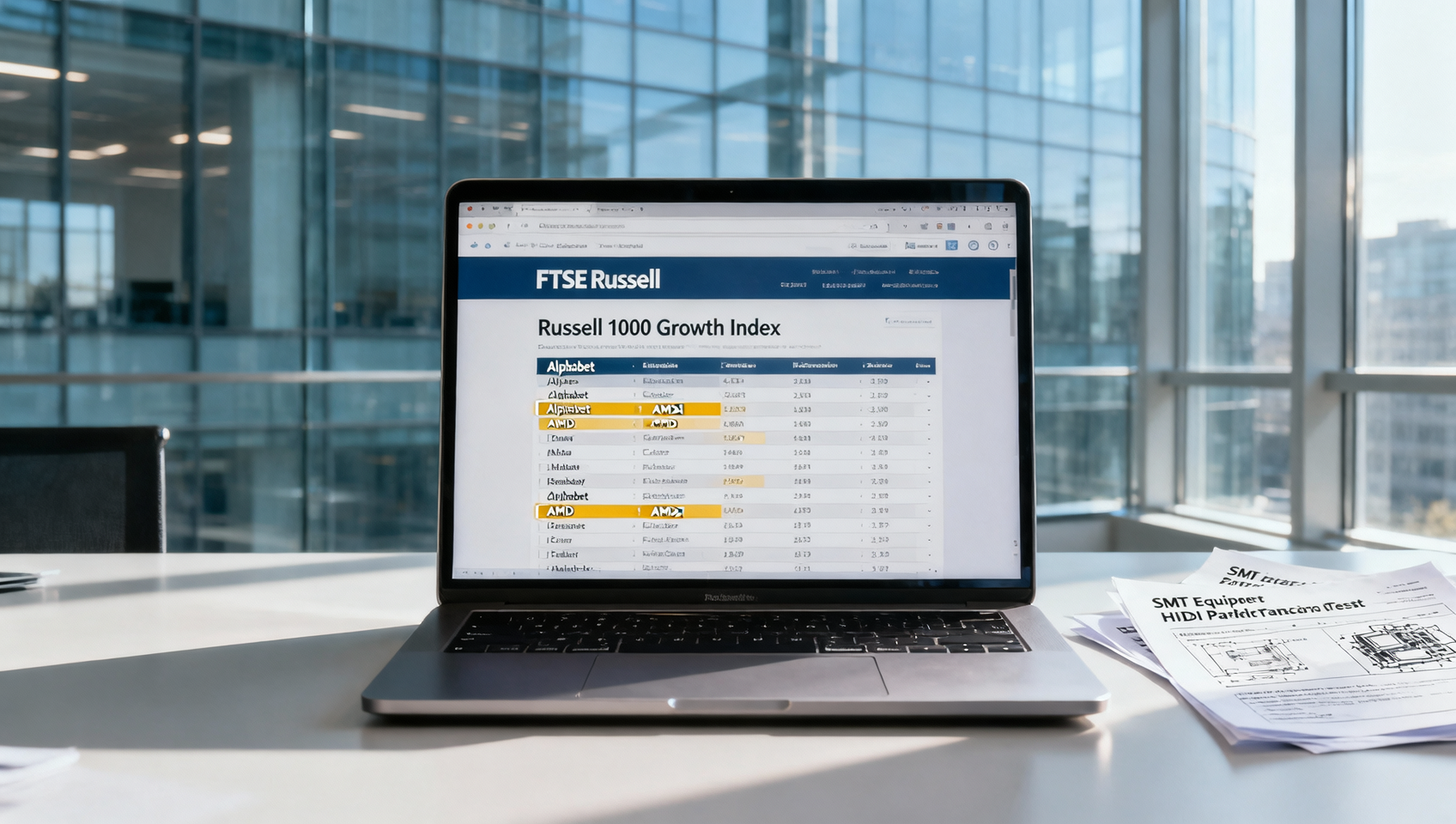 Russell Index Rebalancing: Google, AMD Shifted to Growth Index