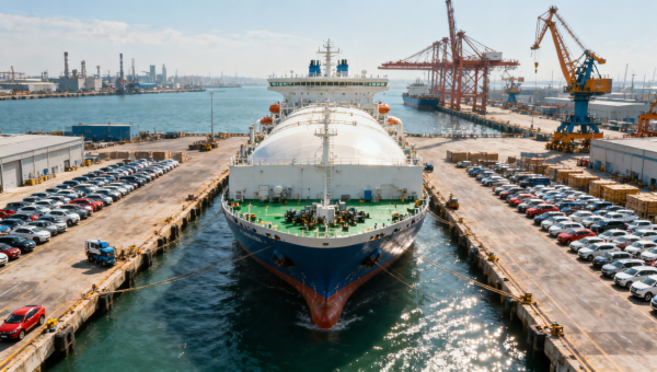 K Line Orders Four LNG Dual-Fuel Car Carriers in China