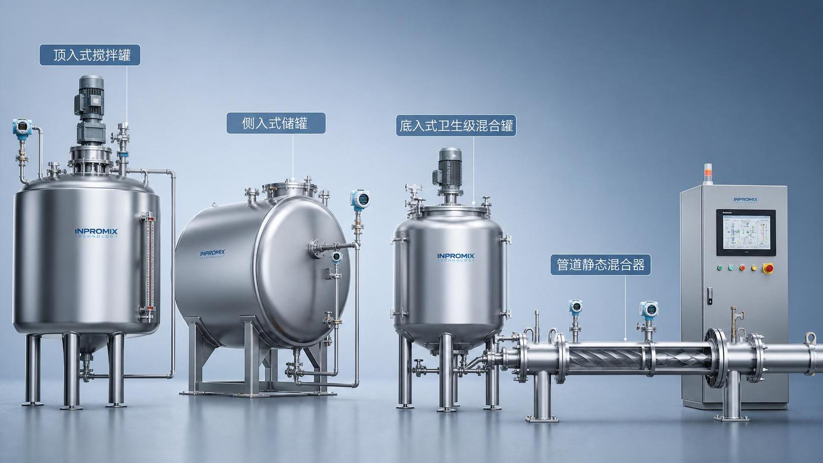 Mixing Systems Comparison for Industrial Process Control