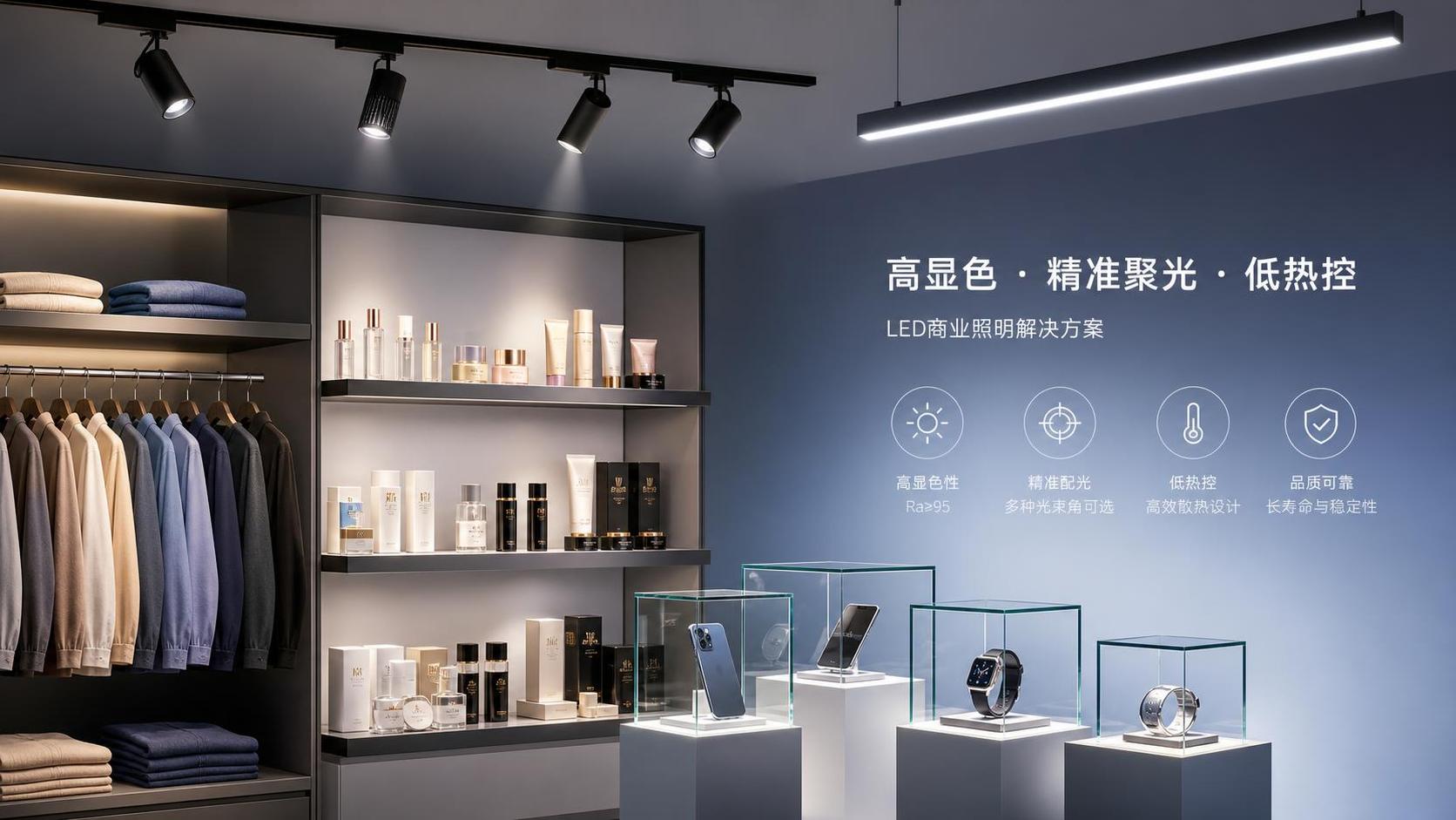 How to Choose LED Lights for Retail Display Based on CRI, Beam Angle, and Heat Control