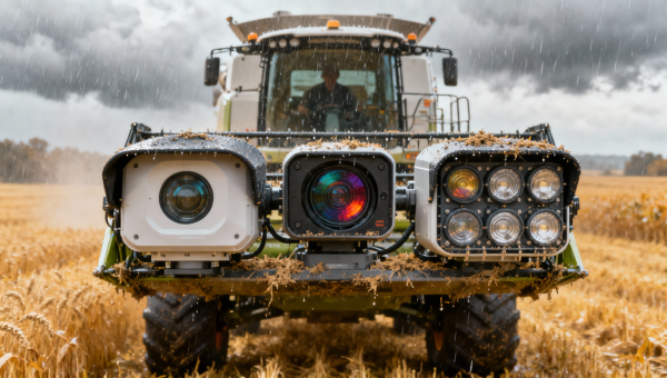 How do ADAS sensors perform in dust and rain during harvest operations?